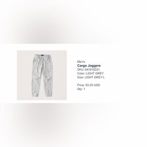 Abercrombie & Fitch Men's Cargo Joggers in Light Gray